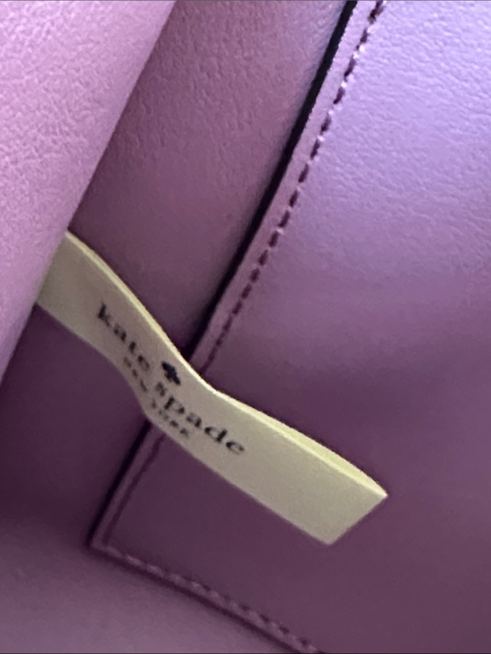 Like NEW Kate Spade Lavender Satchel with matching Long Strap - Picture 13 of 15